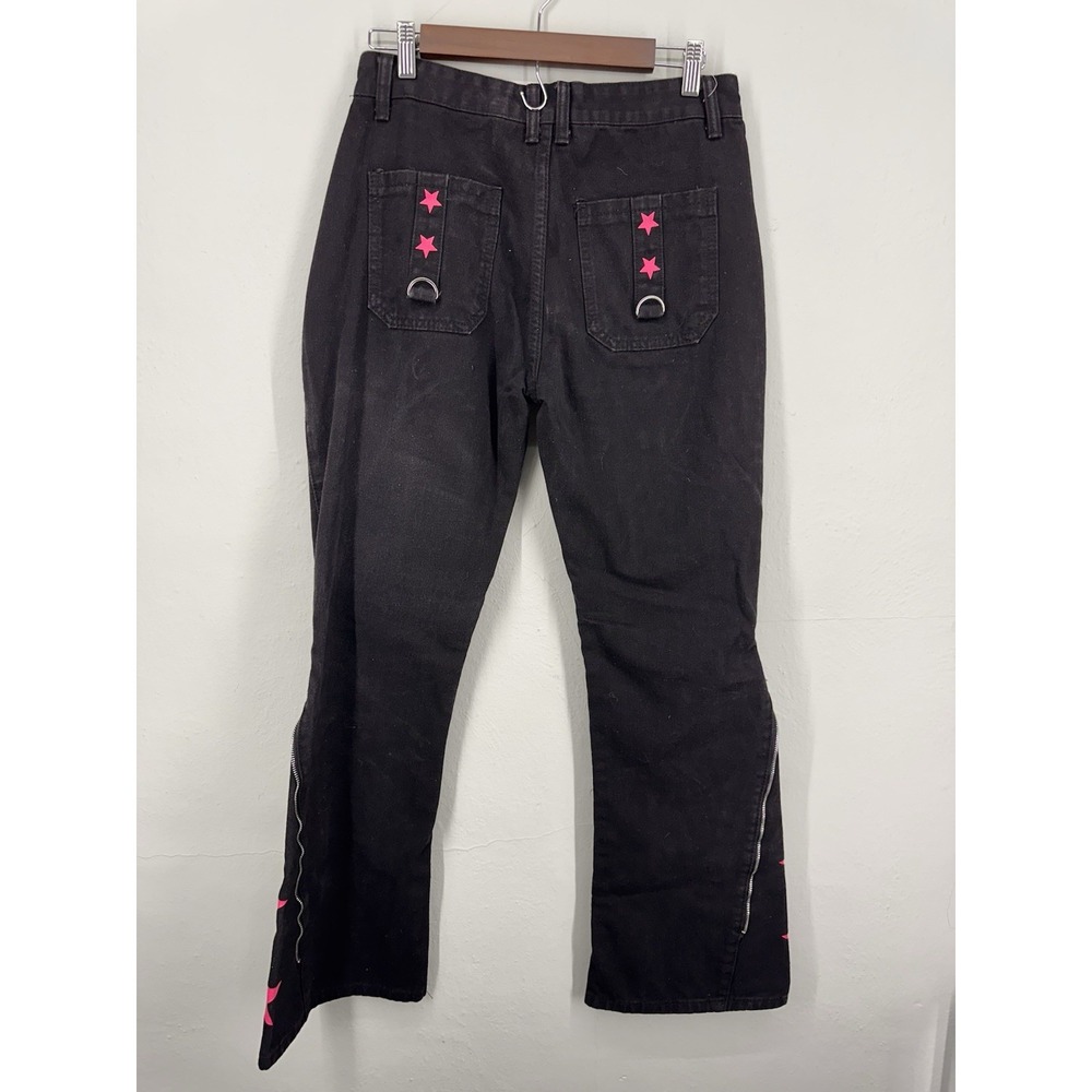 [NO TAG] Tripp NYC Pants Black Hot Pink Bondage Goth Rave Punk Hot Topic 30W - Picture 7 of 8